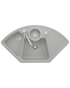Villeroy und Boch Solo évier d&#39;angle d&#39;angle 670802KD garniture de vidange , actionnement excentrique, restes de cuvette, fossile