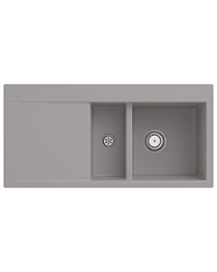 Villeroy und Boch évier à Subway 67121FKD vasque à droite, avec garniture de vidage et fonctionnement manuel, fossile