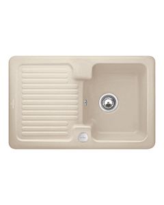 Villeroy und Boch sink 674502AM with drain fitting and eccentric actuation, Almond