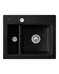 Villeroy und Boch Subway Flächenbündige Spüle 67802FJ0 mit Ablaufgarnitur und Exzenterbetätigung, Chromit