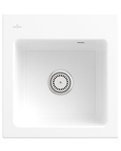 Villeroy & Boch Subway 45 XS built-in sink 678101KG with drain fitting and manual operation, 475 x 510 mm, Snow White