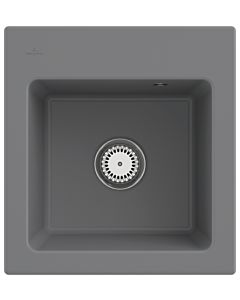 Villeroy & Boch Subway 45 XS built-in sink 678101SL with drain fitting and manual operation, 475 x 510 mm, Stone