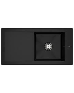 Villeroy & Boch Timeline Einbauspüle 679001J0 mit Ablaufgarnitur und Handbetätigung, Chromit