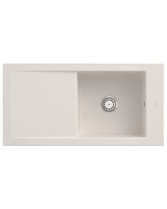 Villeroy & Boch Timeline Einbauspüle 679001KR mit Ablaufgarnitur und Handbetätigung, Crema