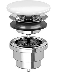 Villeroy und Boch valve 680800RW not lockable, chrome-plated, valve Bathroom ceramics stone white C-plus