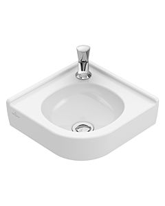 Villeroy und Boch O.NOVO Compact corner hand wash basin 73103301 32 cm side length, 2000 tap hole, without overflow, white