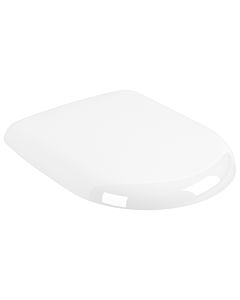 Abattant de toilettes Villeroy &amp; Boch Antao 8M67S1R1 ovale, à démontage rapide, fermeture amortie, charnières en acier inoxydable, revêtement Ceramic Plus blanc