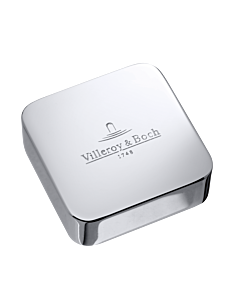 Villeroy und Boch capuchon 94053561 laiton chromé brillant, carré, pour double poignée tournante