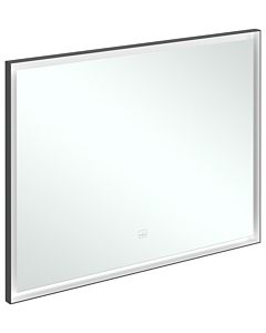 Villeroy und Boch Subway 3.0 Spiegel A46310BC Aluminiumrahmen, 100 x 75 x 4,75 cm, schwarz matt/weiß matt