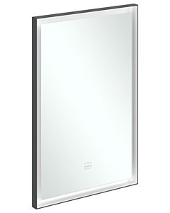 Villeroy und Boch Subway 3.0 Spiegel A46350BC Aluminiumrahmen, 50 x 75 x 4,75 cm, schwarz matt/weiß matt