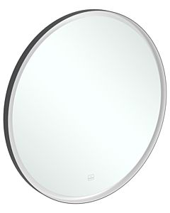 Villeroy und Boch Subway 3.0 Spiegel A46491BC Aluminiumrahmen, rund, 91 x 91 x 4,5 cm, schwarz matt/weiß matt