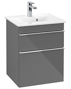Villeroy und Boch Venticello Waschtisch-Unterschrank A92201FP 46,6 x 59 x 42,5 cm, Griff Chrom, Glossy Grey