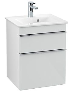 Villeroy und Boch Venticello vanity unit A92201RE 46.6 x 59 x 42.5 cm, handle chrome, glass Glossy White