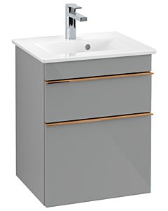 Villeroy und Boch Venticello A92205RA 46,6 x 59 x 42,5 cm, poignée cuivre, verre Glossy Grey