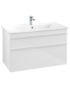 Venticello Villeroy und Boch vasque A92602DH 95,3 x 59 x 50,2 cm, vasque au milieu, poignée blanche, Glossy White
