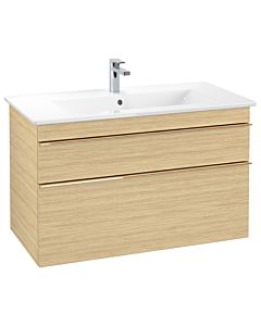 Villeroy und Boch Venticello vanity unit A92605VJ 95.3 x 59 x 50.2 cm, basin in the middle, handle copper, nordic oak