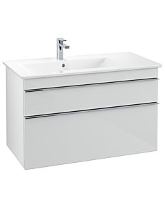 Villeroy und Boch Venticello Waschtisch-Unterschrank A92701RE 95,3 x 59 x 50,2 cm, Becken links, Griff Chrom, Glass Glossy White