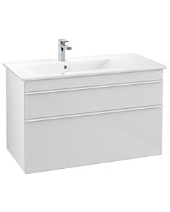 Villeroy und Boch Venticello Waschtisch-Unterschrank A92702RE 95,3 x 59 x 50,2 cm, Becken links, Griff White, Glass Glossy White
