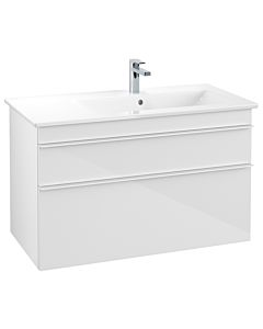 Venticello Villeroy und Boch vasque A92802DH 95,3 x 59 x 50,2 cm, lavabo à droite, poignée blanche, Glossy White