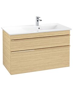 Villeroy und Boch Venticello Waschtisch-Unterschrank A92805VJ 95,3 x 59 x 50,2 cm, Becken rechts, Griff Copper, nordic oak