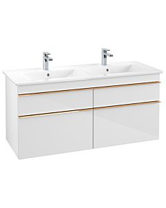 Villeroy und Boch Venticello A93005DH 125,3 x 59 x 50,2 cm, poignée en cuivre, Glossy White