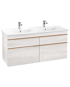 Venticello Villeroy und Boch vasque A93005E8 125,3 x 59 x 50,2 cm, poignée en cuivre, White Wood