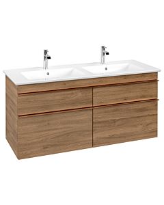 Villeroy und Boch Venticello Waschtisch-Unterschrank A93005RH 125,3x59x50,2cm, Griff Copper, Kansas Oak