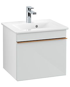 Villeroy und Boch Venticello Waschtisch-Unterschrank A93105RE 46,6 x 42 x 42,6 cm, Griff Copper, Glass Glossy White