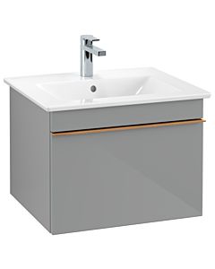 Villeroy und Boch Venticello vanity unit A93205RA 55.3 x 42 x 50.2 cm, handle copper, glass Glossy Grey