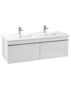 Villeroy und Boch Venticello A93901RE 125,3 x 42 x 50,2 cm, poignée chromée, verre Glossy White