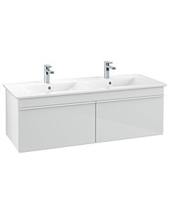 Venticello Villeroy und Boch vasque A93902RE 125,3 x 42 x 50,2 cm, poignée blanche, verre Glossy White