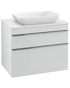 Villeroy und Boch Venticello vanity unit A94001RE 75.7 x 60.6 x 50.2 cm, handle chrome, glass Glossy White