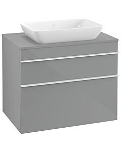 Villeroy und Boch Venticello vanity unit A94002RA 75.7 x 60.6 x 50.2 cm, handle white, glass Glossy Grey