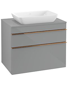 Venticello Villeroy und Boch vasque A94005RA 75,7 x 60,6 x 50,2 cm, poignée cuivre, verre Glossy Grey
