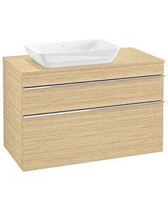 Venticello Villeroy und Boch vasque A94201VJ 95,7 x 60,6 x 50,2 cm, meuble gauche, poignée chrome, chêne nordique