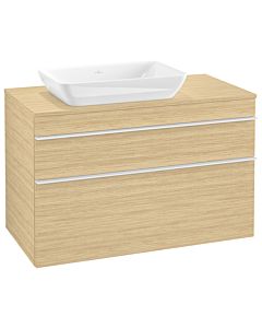 Venticello Villeroy und Boch vasque A94202VJ 95,7 x 60,6 x 50,2 cm, meuble sous-vasque gauche, poignée blanc, chêne nordique