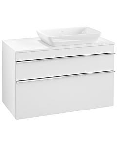 Villeroy und Boch Venticello Waschtisch-Unterschrank A94301MS 95,7 x 60,6 x 50,2 cm, Waschtisch rechts, Griff Chrom, White Matt
