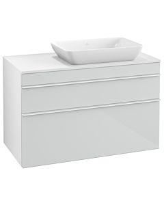 Venticello Villeroy und Boch vasque A94302RE 95,7 x 60,6 x 50,2 cm, lavabo à droite, poignée blanche, verre Glossy White