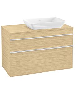 Venticello Villeroy und Boch vasque A94302VJ 95,7 x 60,6 x 50,2 cm, lavabo à droite, poignée blanc, chêne nordique