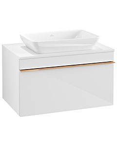 Villeroy und Boch Venticello A94505DH 75,7 x 43,6 x 50,2 cm, poignée en cuivre, Glossy White