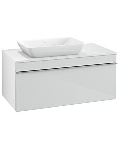 Villeroy und Boch Venticello vanity unit A94701RE 95.7 x 43.6 x 50.2 cm, vanity unit left, handle chrome, glass Glossy White