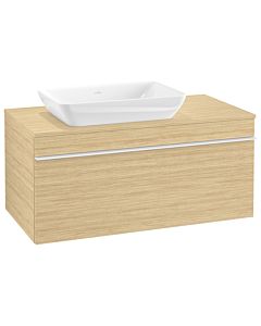 Venticello Villeroy und Boch vasque A94702VJ 95,7 x 43,6 x 50,2 cm, meuble sous-vasque gauche, poignée blanc, chêne nordique