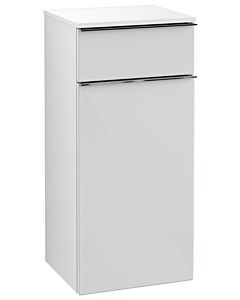 Villeroy und Boch Venticello side cabinet A95001RE 40.4 x 86.6 x 37.2 cm, left, handle chrome, glass Glossy White