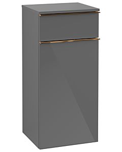 Villeroy und Boch Venticello A95005FP 40,4 x 86,6 x 37,2 cm, gauche, poignée en cuivre, Glossy Grey