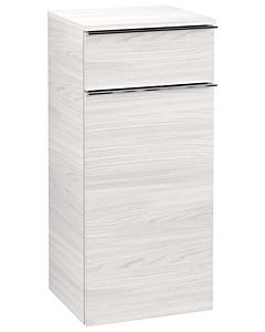 Villeroy und Boch Venticello Seitenschrank A95011E8 40,4 x 86,6 x 37,2 cm, Anschlag rechts, Griff Chrom, White Wood