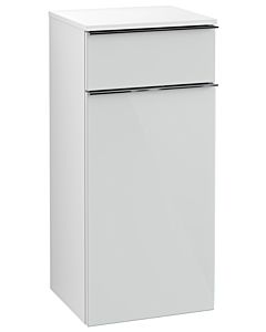 Villeroy und Boch Venticello A95011RE 40,4 x 86,6 x 37,2 cm, arrêt à droite, poignée chromée, verre Glossy White
