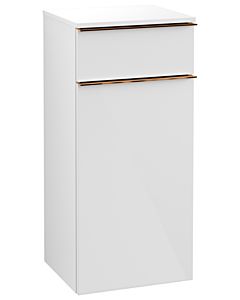 Villeroy und Boch Venticello A95015DH 40,4 x 86,6 x 37,2 cm, butée à droite, poignée cuivre, Glossy White