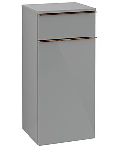 Villeroy und Boch Venticello side cabinet A95015RA 40.4 x 86.6 x 37.2 cm, stop right, handle copper, glass Glossy Grey