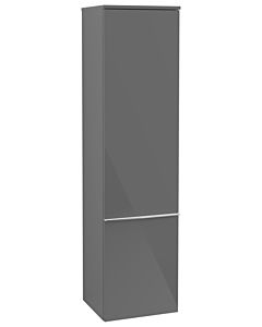 Villeroy und Boch Venticello Hochschrank A95101FP 40,4 x 154,6 x 37,2 cm, links, Griff Chrom, Glossy Grey