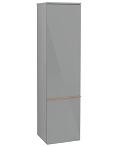 Villeroy und Boch Venticello Hochschrank A95105RA 40,4 x 154,6 x 37,2 cm, links, Griff Copper, Glass Glossy Grey
